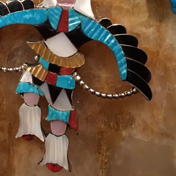 🌹NWT Beyuka Zuni knife wing dancer pendant/pin - Picture 5 of 8